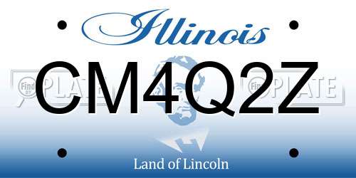 CM4Q2Z Illinois License Plate