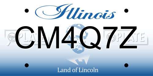 CM4Q7Z Illinois License Plate
