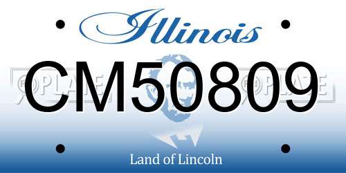 CM50809 Illinois License Plate