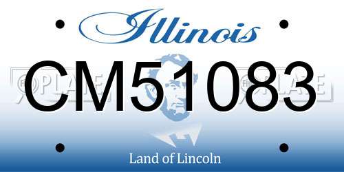 CM51083 Illinois License Plate