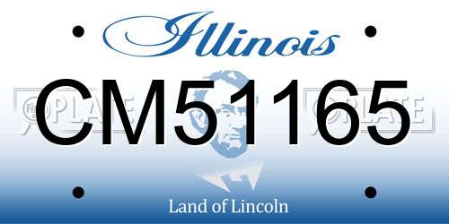 CM51165 Illinois License Plate
