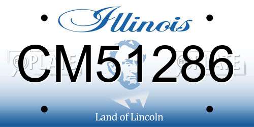 CM51286 Illinois License Plate