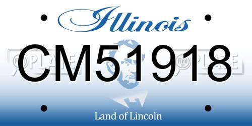 CM51918 Illinois License Plate