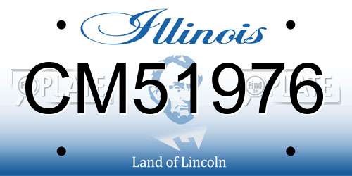 CM51976 Illinois License Plate