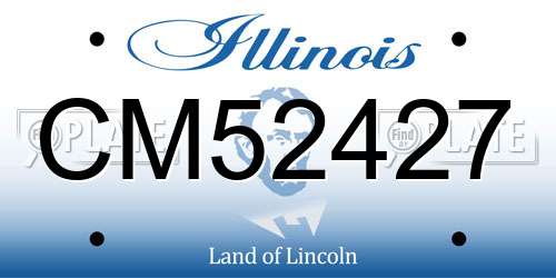 CM52427 Illinois License Plate