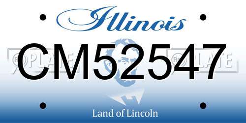 CM52547 Illinois License Plate