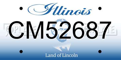CM52687 Illinois License Plate