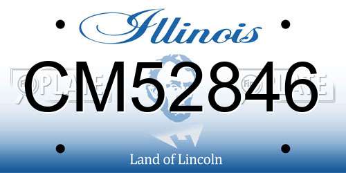 CM52846 Illinois License Plate
