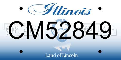 CM52849 Illinois License Plate