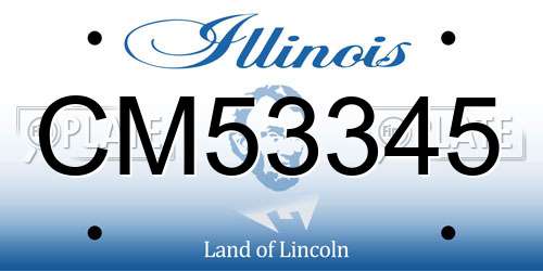 CM53345 Illinois License Plate