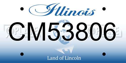 CM53806 Illinois License Plate