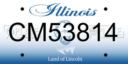 CM53814 Illinois License Plate