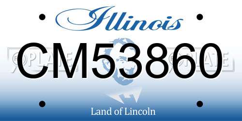 CM53860 Illinois License Plate