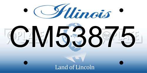 CM53875 Illinois License Plate