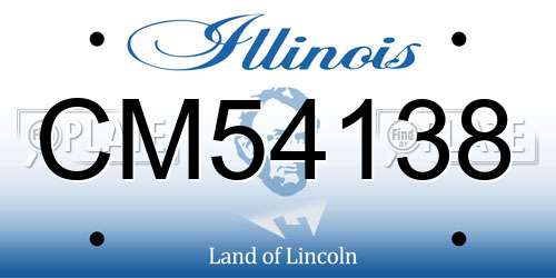 CM54138 Illinois License Plate