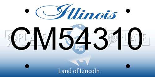 CM54310 Illinois License Plate