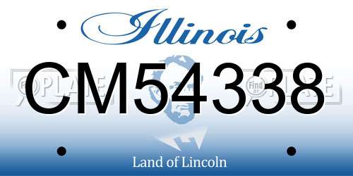 CM54338 Illinois License Plate