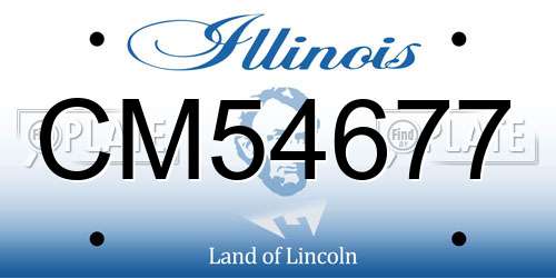 CM54677 Illinois License Plate