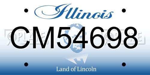 CM54698 Illinois License Plate