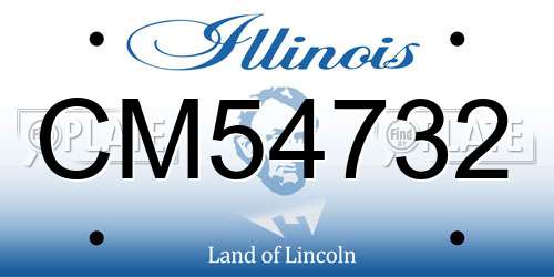 CM54732 Illinois License Plate
