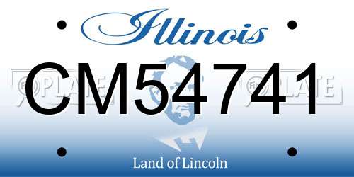 CM54741 Illinois License Plate