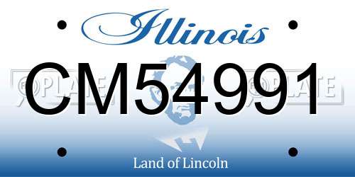 CM54991 Illinois License Plate