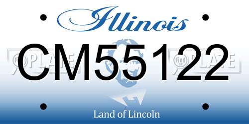 CM55122 Illinois License Plate