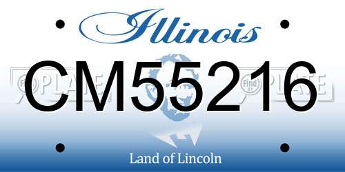 CM55216 Illinois License Plate