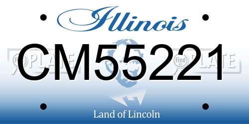 CM55221 Illinois License Plate