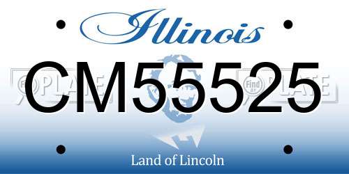 CM55525 Illinois License Plate