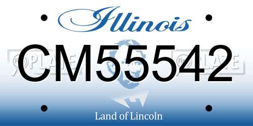 CM55542 Illinois License Plate