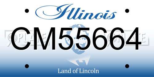 CM55664 Illinois License Plate