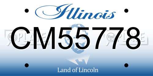 CM55778 Illinois License Plate