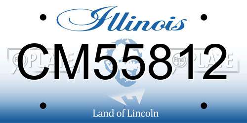 CM55812 Illinois License Plate