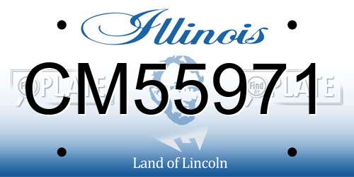 CM55971 Illinois License Plate