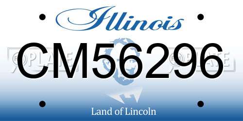 CM56296 Illinois License Plate