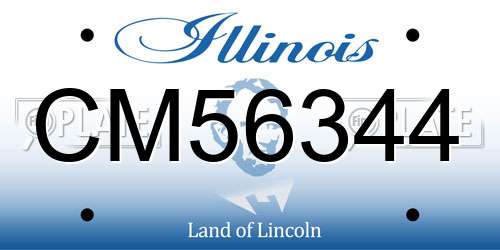 CM56344 Illinois License Plate