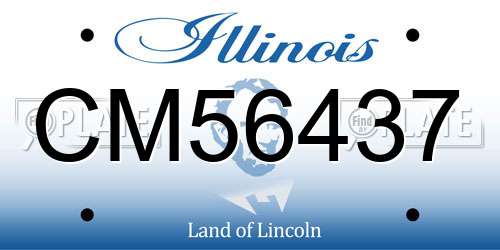 CM56437 Illinois License Plate
