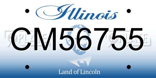 CM56755 Illinois License Plate