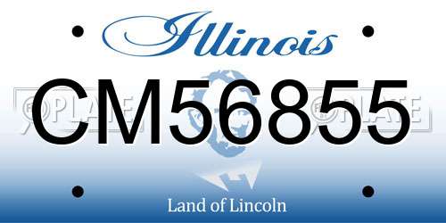 CM56855 Illinois License Plate