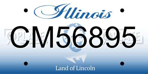 CM56895 Illinois License Plate