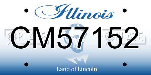 CM57152 Illinois License Plate