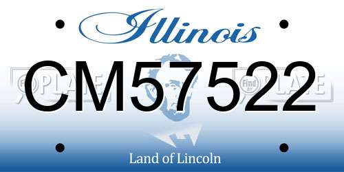 CM57522 Illinois License Plate