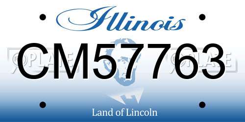 CM57763 Illinois License Plate