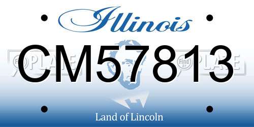 CM57813 Illinois License Plate