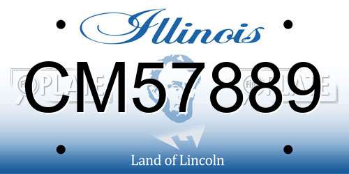 CM57889 Illinois License Plate