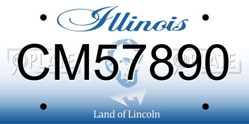 CM57890 Illinois License Plate