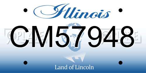 CM57948 Illinois License Plate