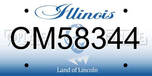 CM58344 Illinois License Plate