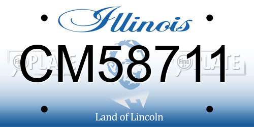 CM58711 Illinois License Plate